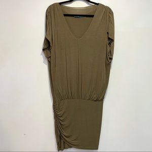 Alice + Olivia knitted olive mini dress